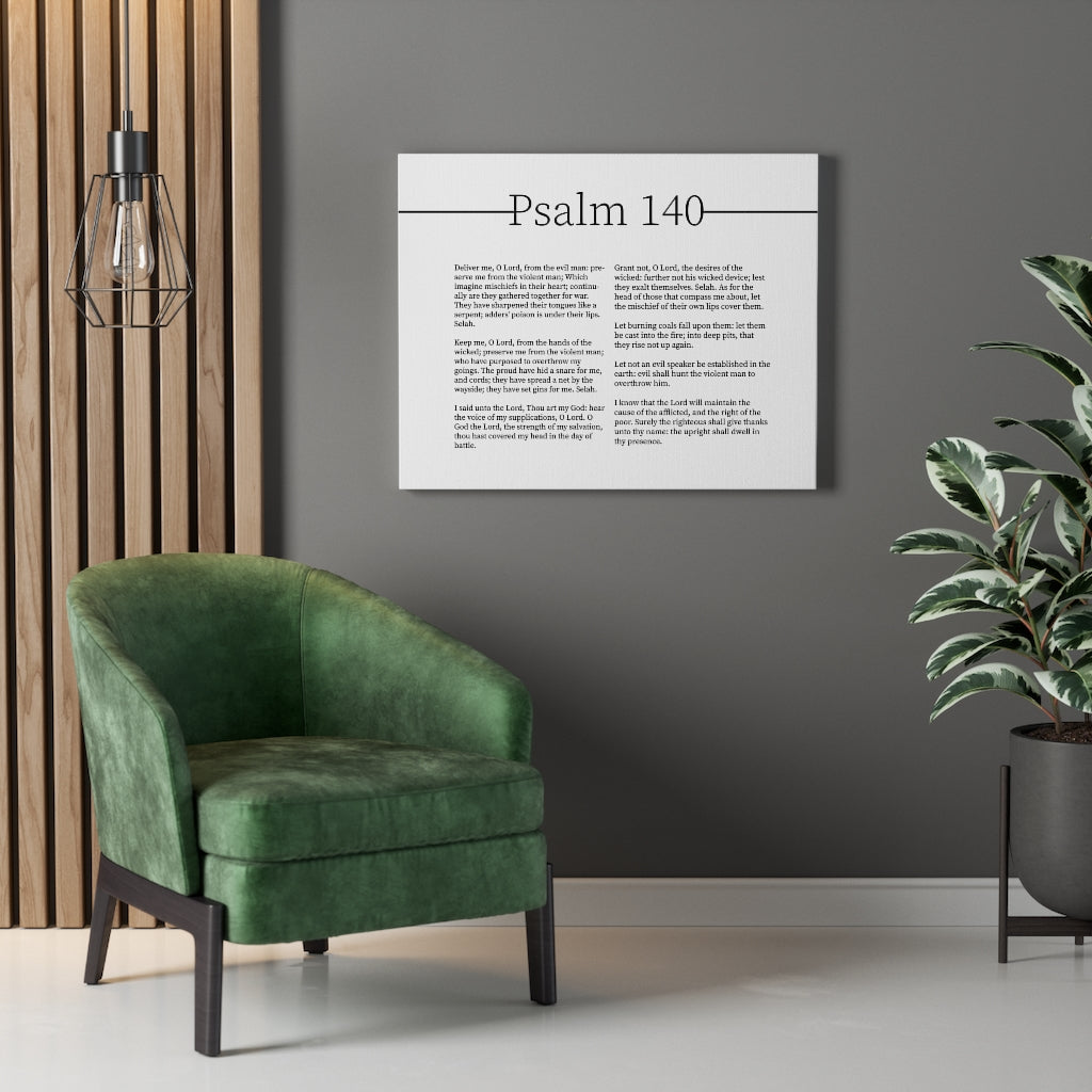 Scripture Walls Deliverance From Evil Men Psalm 140 Bible Verse Canvas Christian Wall Art Ready to Hang Unframed-Express Your Love Gifts