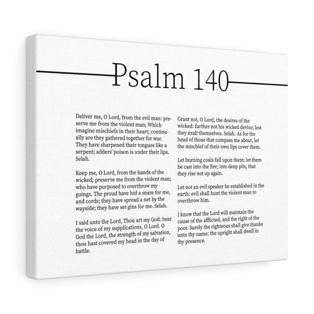 Scripture Walls Deliverance From Evil Men Psalm 140 Bible Verse Canvas Christian Wall Art Ready to Hang Unframed-Express Your Love Gifts