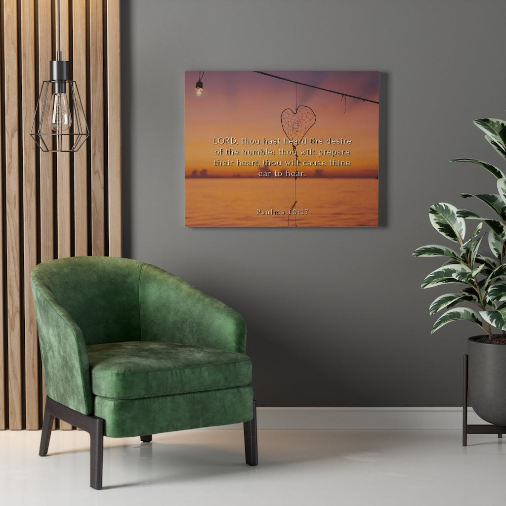 Scripture Walls Desire Of The Humbles Psalms 10:17 Bible Verse Canvas Christian Wall Art Ready to Hang Unframed-Express Your Love Gifts