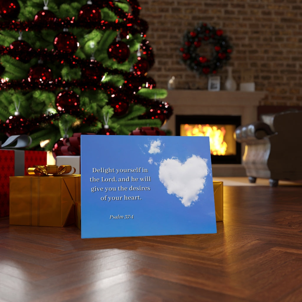 Scripture Walls Desires Of Heart Psalms 37:4 Bible Verse Canvas Christian Wall Art Ready to Hang Unframed-Express Your Love Gifts