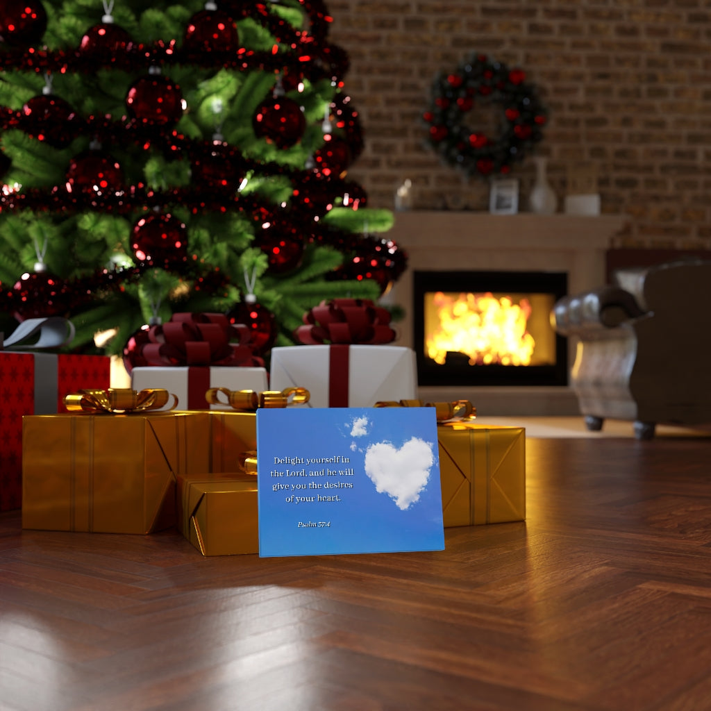 Scripture Walls Desires Of Heart Psalms 37:4 Bible Verse Canvas Christian Wall Art Ready to Hang Unframed-Express Your Love Gifts