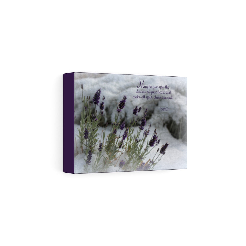 Scripture Walls Desires Of Your Heart Psalm 20:4 Bible Verse Canvas Christian Wall Art Ready to Hang Unframed-Express Your Love Gifts