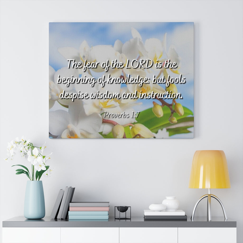 Scripture Walls Despise Wisdom And Instruction Proverbs 1:7 Bible Verse Canvas Christian Wall Art Ready to Hang Unframed-Express Your Love Gifts