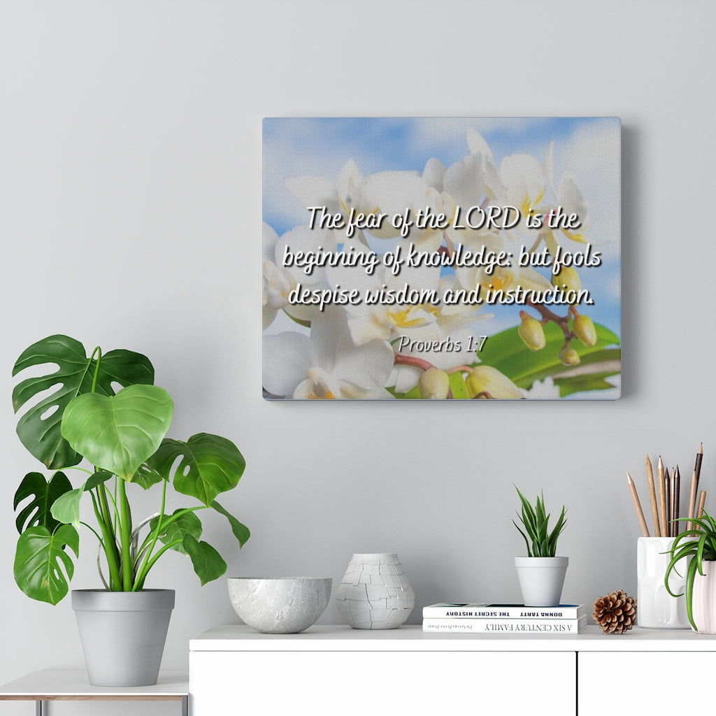 Scripture Walls Despise Wisdom And Instruction Proverbs 1:7 Bible Verse Canvas Christian Wall Art Ready to Hang Unframed-Express Your Love Gifts