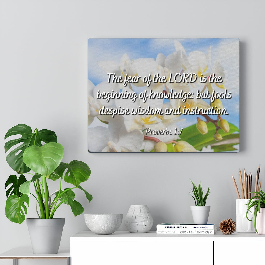 Scripture Walls Despise Wisdom And Instruction Proverbs 1:7 Bible Verse Canvas Christian Wall Art Ready to Hang Unframed-Express Your Love Gifts