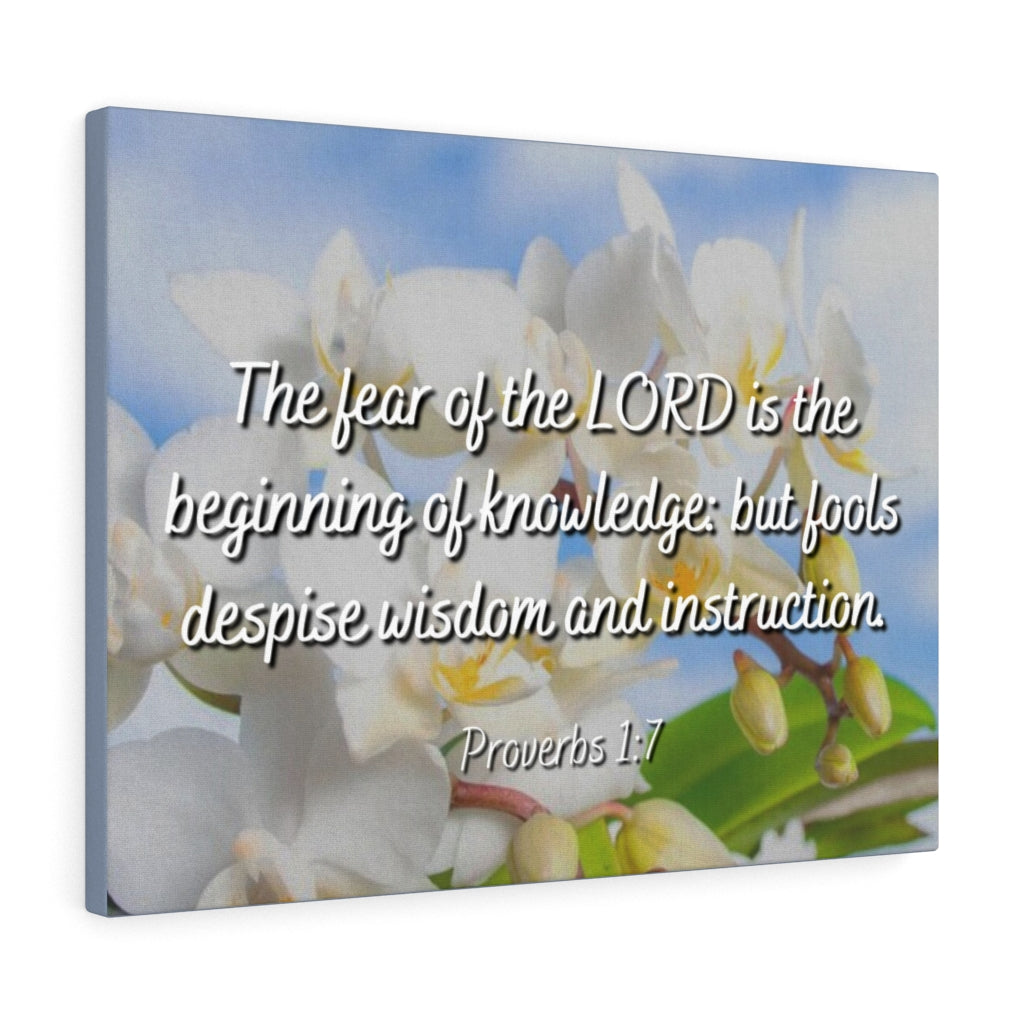 Scripture Walls Despise Wisdom And Instruction Proverbs 1:7 Bible Verse Canvas Christian Wall Art Ready to Hang Unframed-Express Your Love Gifts