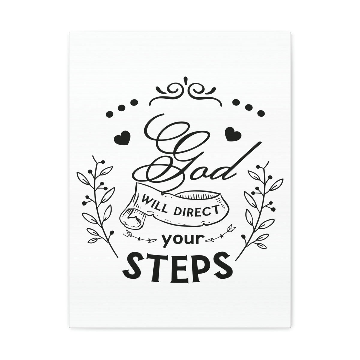 Scripture Walls Direct Your Steps Psalm 37:23-24 Christian Wall Art Print Ready to Hang Unframed-Express Your Love Gifts