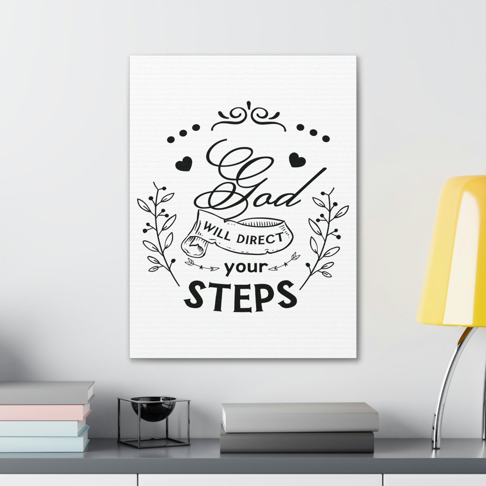 Scripture Walls Direct Your Steps Psalm 37:23-24 Christian Wall Art Print Ready to Hang Unframed-Express Your Love Gifts