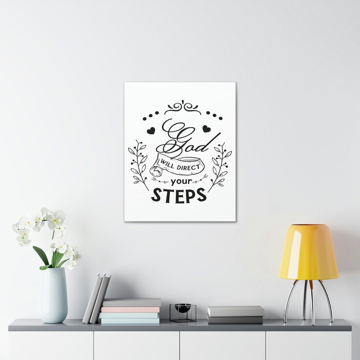 Scripture Walls Direct Your Steps Psalm 37:23-24 Christian Wall Art Print Ready to Hang Unframed-Express Your Love Gifts