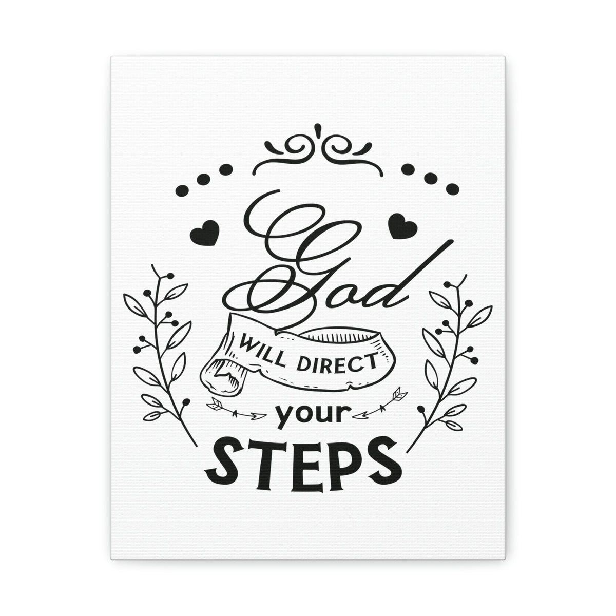 Scripture Walls Direct Your Steps Psalm 37:23-24 Christian Wall Art Print Ready to Hang Unframed-Express Your Love Gifts
