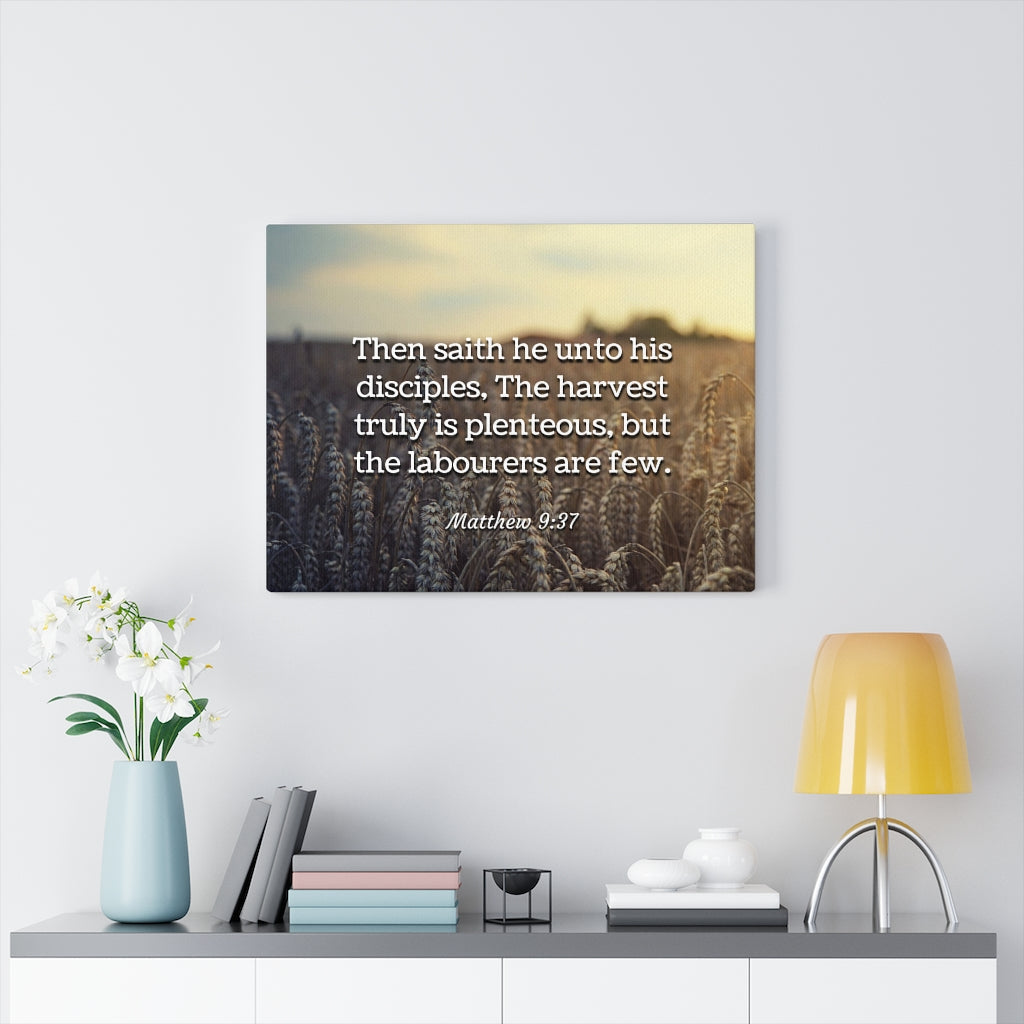Scripture Walls Disciples Matthew 9:37 Bible Verse Canvas Christian Wall Art Ready to Hang Unframed-Express Your Love Gifts