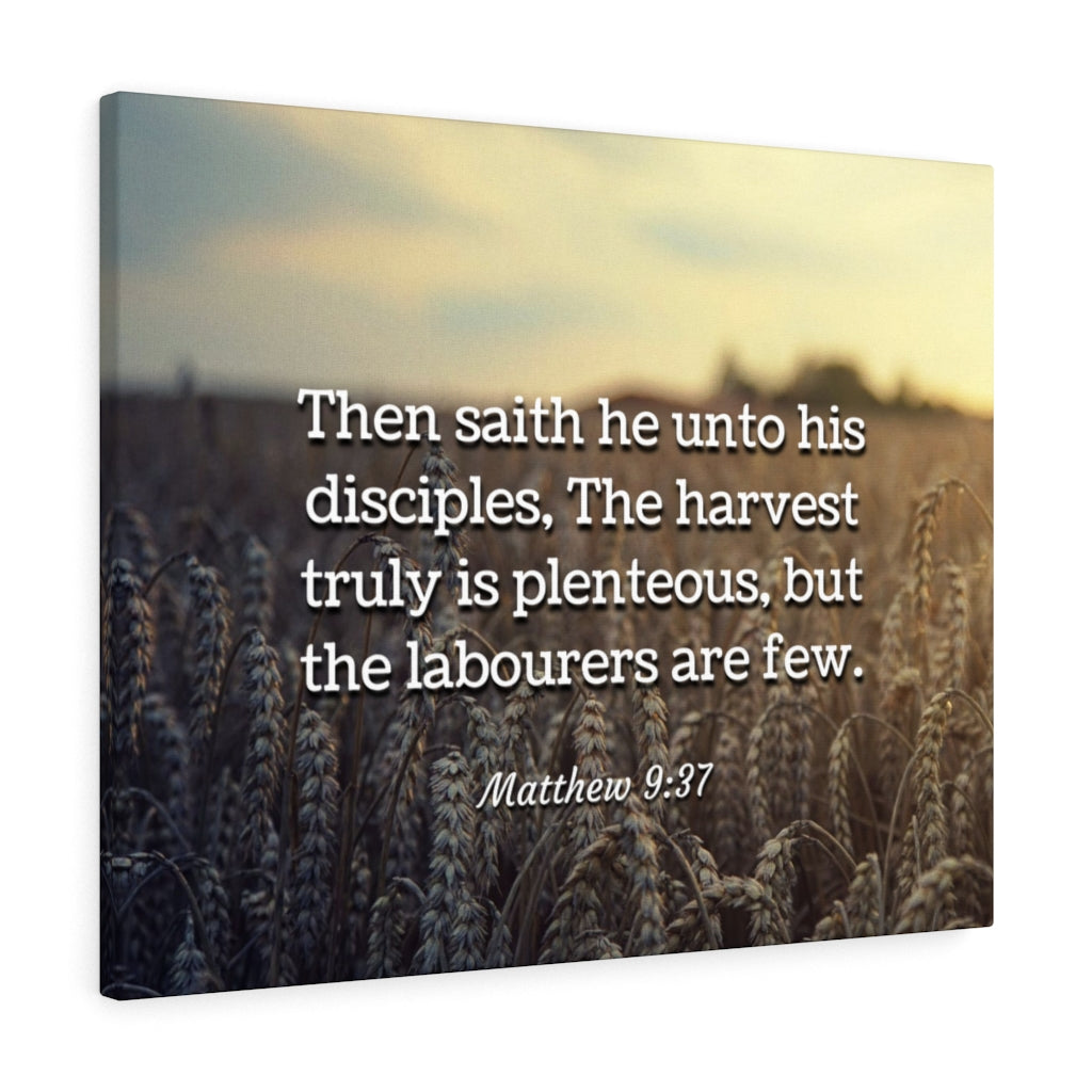 Scripture Walls Disciples Matthew 9:37 Bible Verse Canvas Christian Wall Art Ready to Hang Unframed-Express Your Love Gifts