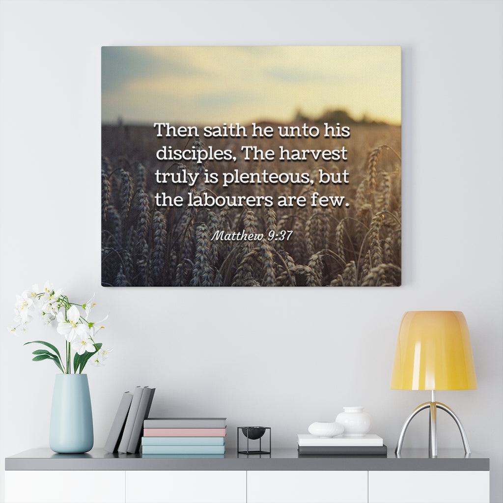Scripture Walls Disciples Matthew 9:37 Bible Verse Canvas Christian Wall Art Ready to Hang Unframed-Express Your Love Gifts