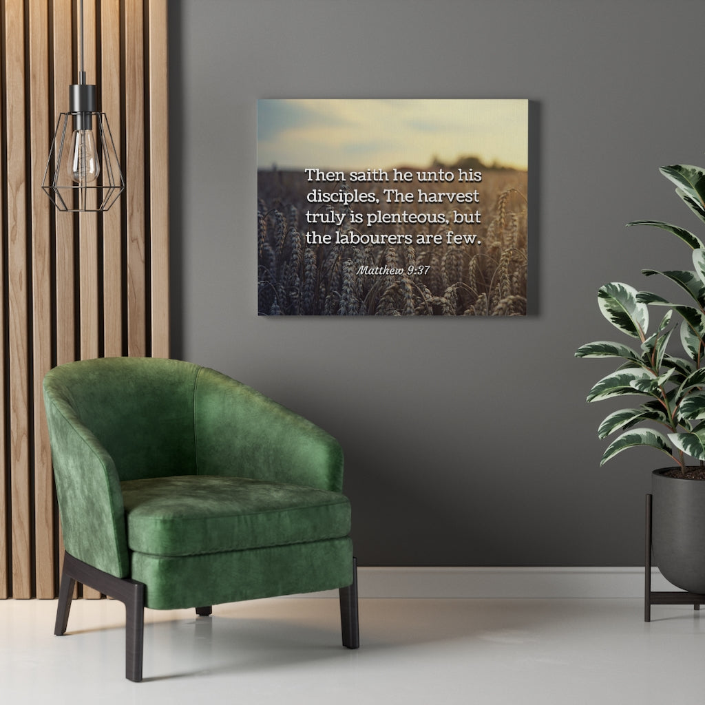 Scripture Walls Disciples Matthew 9:37 Bible Verse Canvas Christian Wall Art Ready to Hang Unframed-Express Your Love Gifts