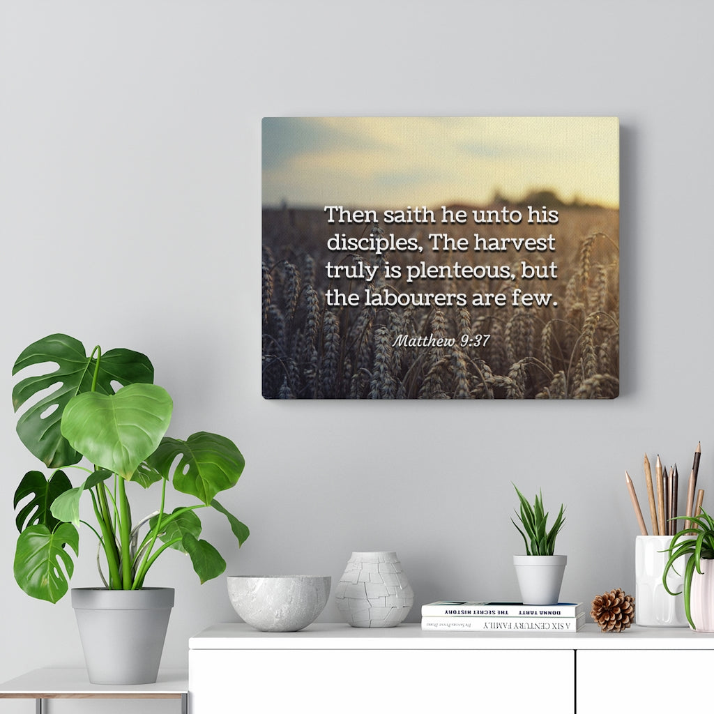 Scripture Walls Disciples Matthew 9:37 Bible Verse Canvas Christian Wall Art Ready to Hang Unframed-Express Your Love Gifts