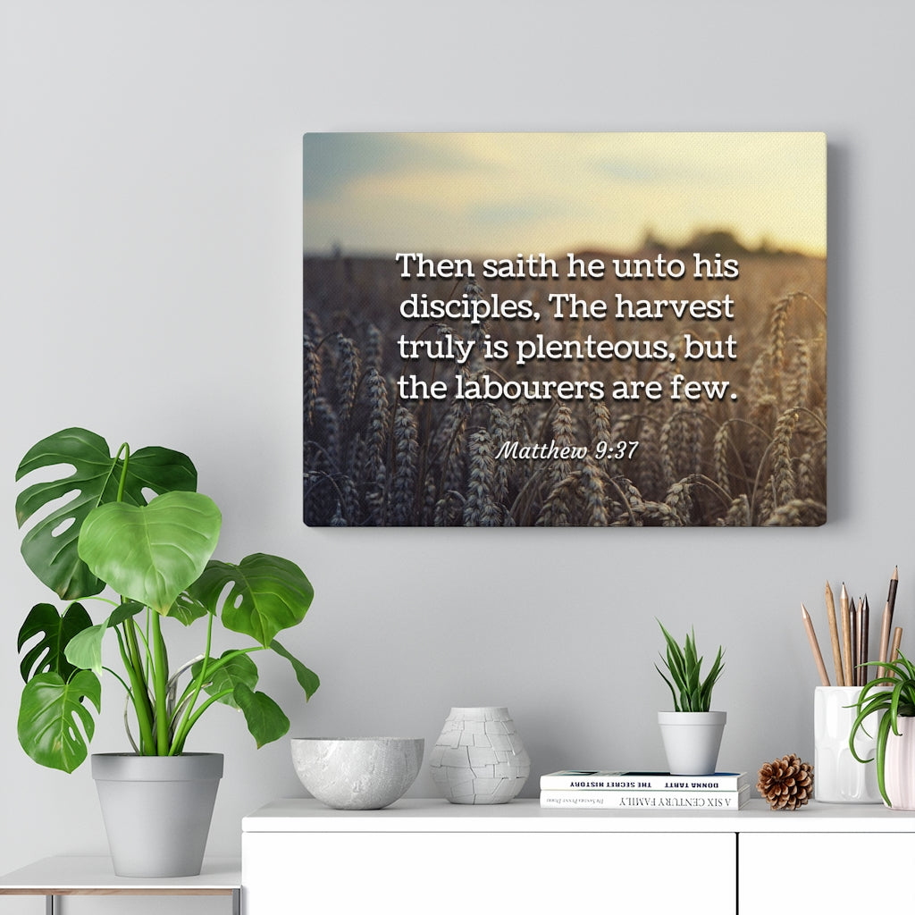 Scripture Walls Disciples Matthew 9:37 Bible Verse Canvas Christian Wall Art Ready to Hang Unframed-Express Your Love Gifts