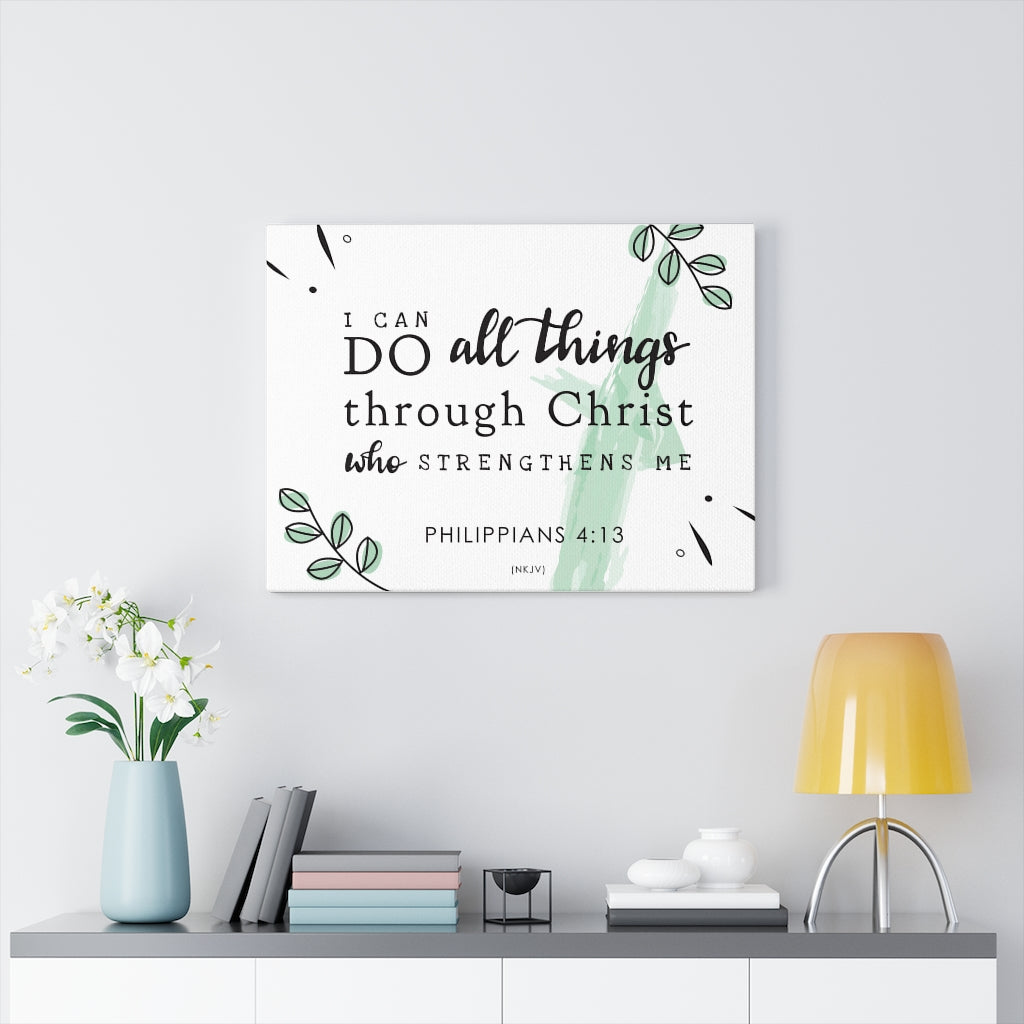 Scripture Walls Do All Things Philippians 4:13 Bible Verse Canvas Christian Wall Art Ready to Hang Unframed-Express Your Love Gifts