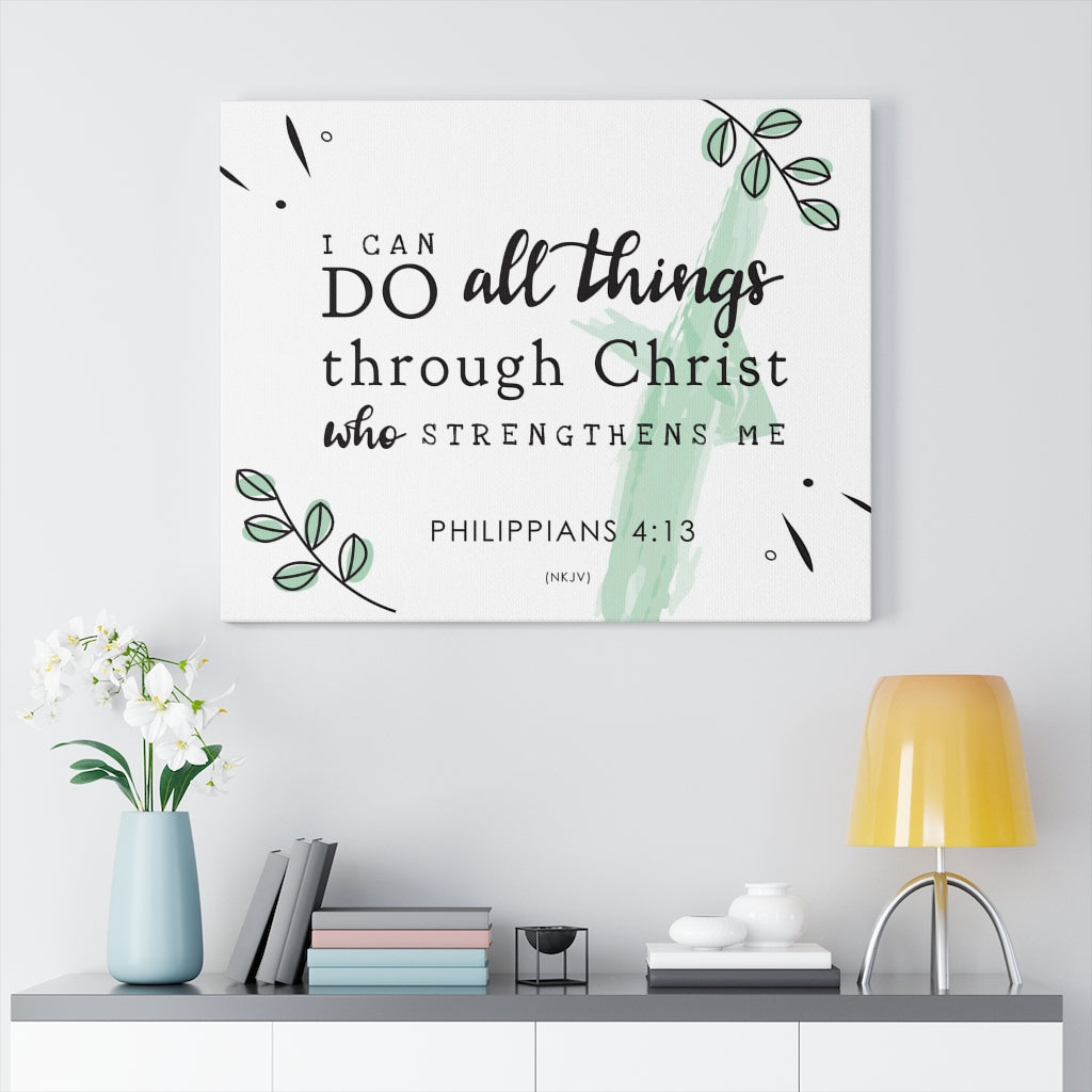 Scripture Walls Do All Things Philippians 4:13 Bible Verse Canvas Christian Wall Art Ready to Hang Unframed-Express Your Love Gifts