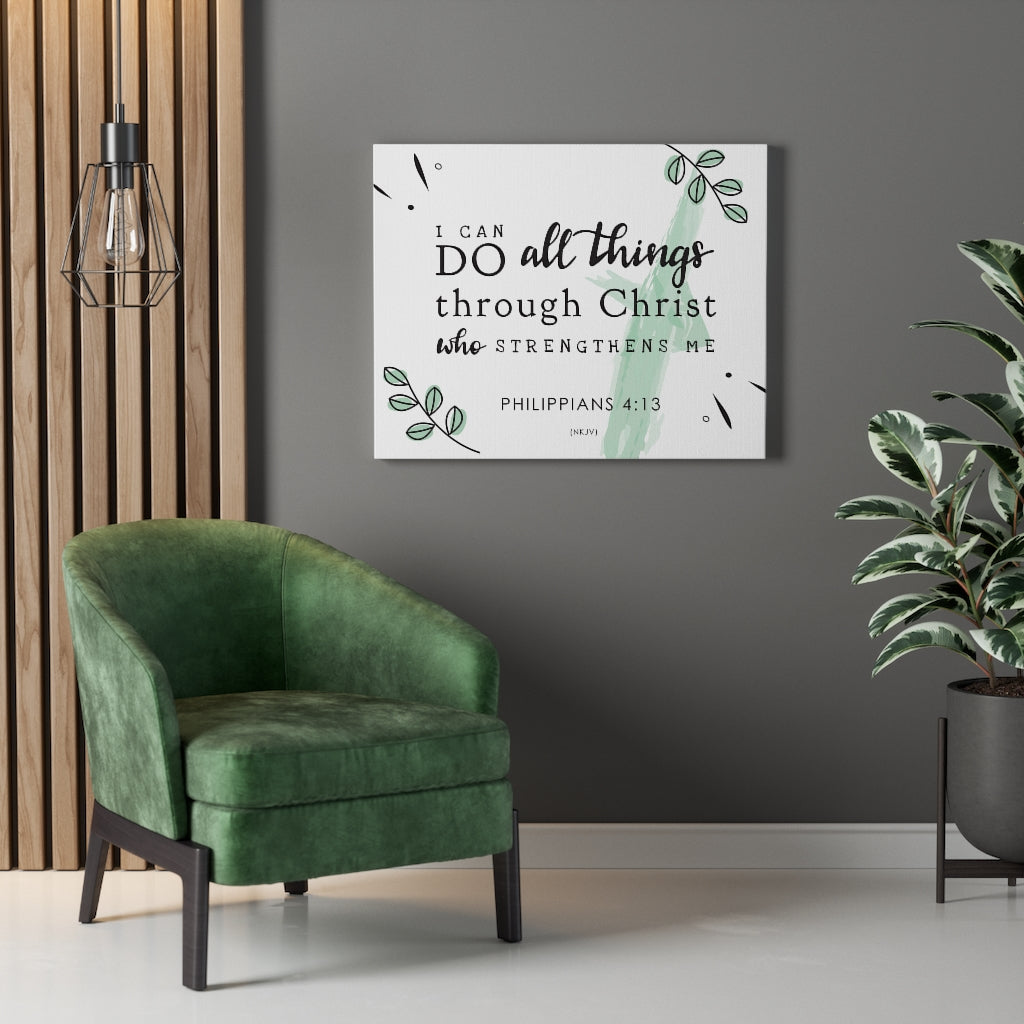 Scripture Walls Do All Things Philippians 4:13 Bible Verse Canvas Christian Wall Art Ready to Hang Unframed-Express Your Love Gifts