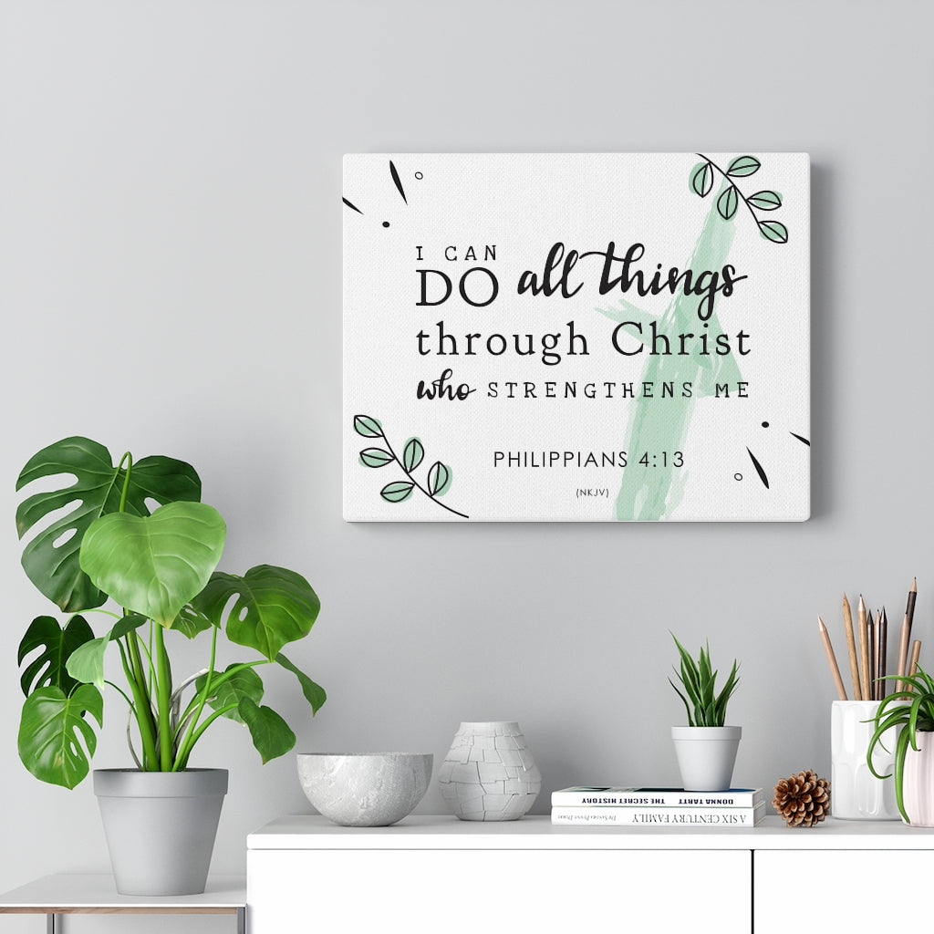 Scripture Walls Do All Things Philippians 4:13 Bible Verse Canvas Christian Wall Art Ready to Hang Unframed-Express Your Love Gifts