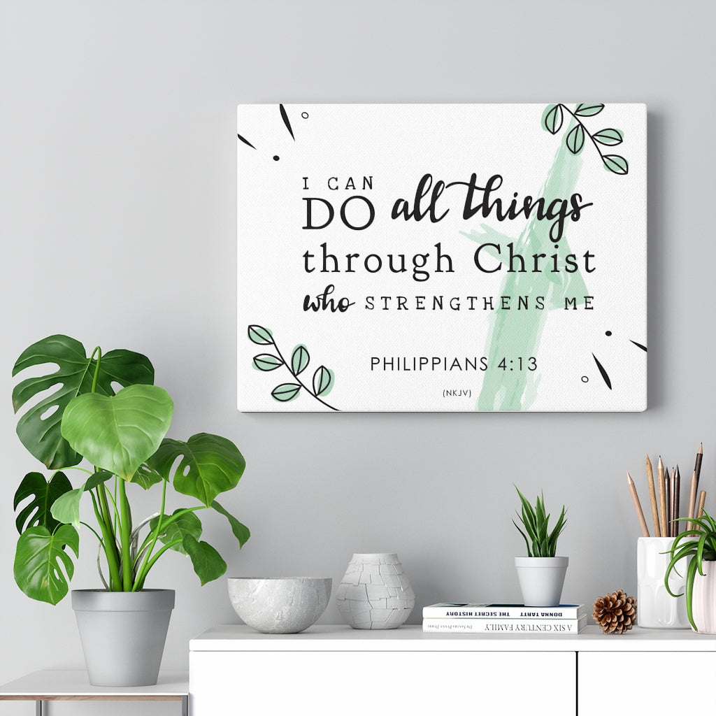 Scripture Walls Do All Things Philippians 4:13 Bible Verse Canvas Christian Wall Art Ready to Hang Unframed-Express Your Love Gifts