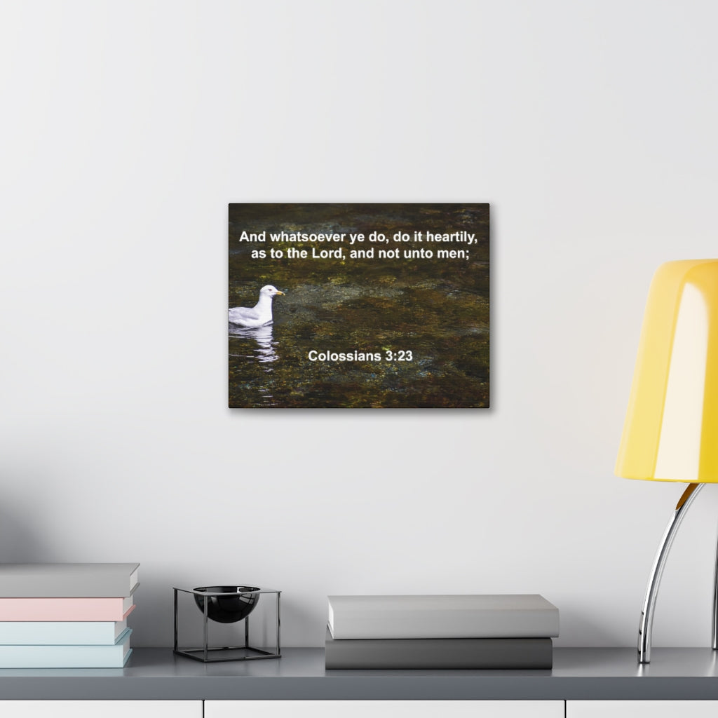 Scripture Walls Do It Heartily Colossians 3:23 Bible Verse Canvas Christian Wall Art Ready to Hang Unframed-Express Your Love Gifts