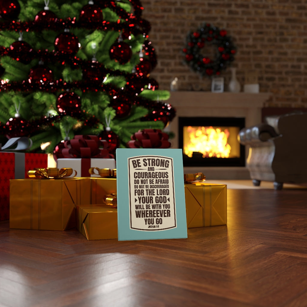 Scripture Walls Do Not Be Discouraged Joshua 1:9 Bible Verse Canvas Christian Wall Art Ready to Hang Unframed-Express Your Love Gifts