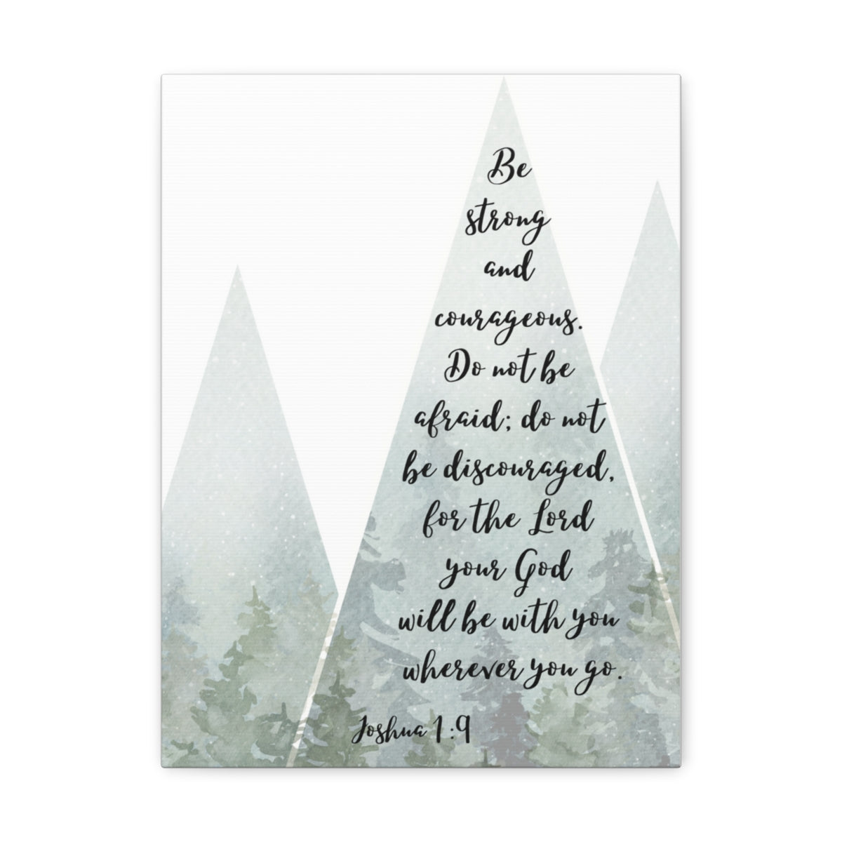 Scripture Walls Do Not Be Discouraged Joshua 1:9 Tree Bible Verse Canvas Christian Wall Art Ready to Hang Unframed-Express Your Love Gifts