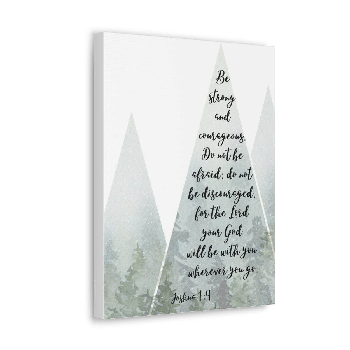 Scripture Walls Do Not Be Discouraged Joshua 1:9 Tree Bible Verse Canvas Christian Wall Art Ready to Hang Unframed-Express Your Love Gifts