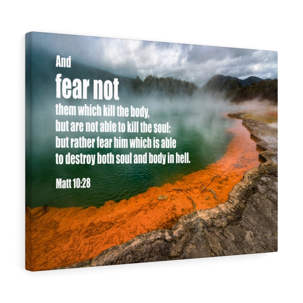 Scripture Walls Do Not Fear Matt 10:28 Bible Verse Canvas Christian Wall Art Ready to Hang Unframed-Express Your Love Gifts