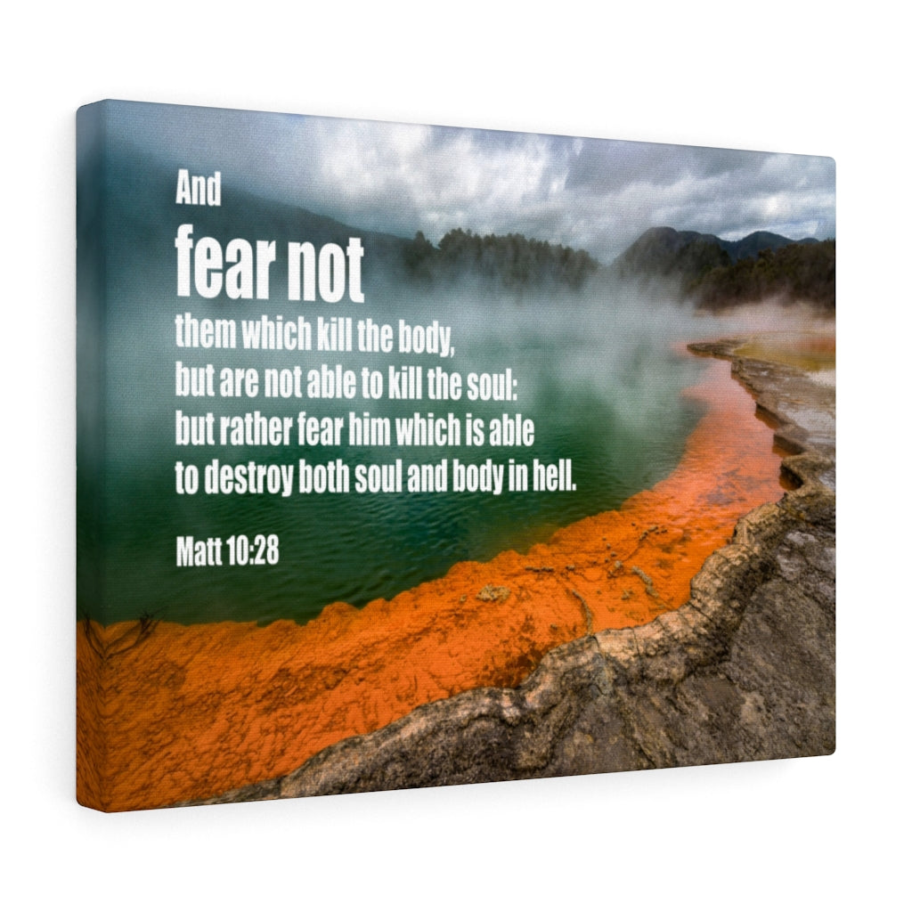 Scripture Walls Do Not Fear Matt 10:28 Bible Verse Canvas Christian Wall Art Ready to Hang Unframed-Express Your Love Gifts