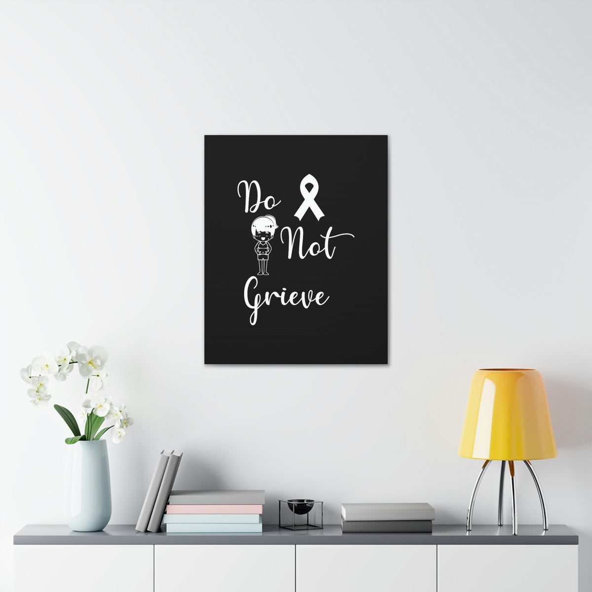 Scripture Walls Do Not Grieve Revelation 21:4 Ribbon Christian Wall Art Bible Verse Print Ready to Hang Unframed-Express Your Love Gifts