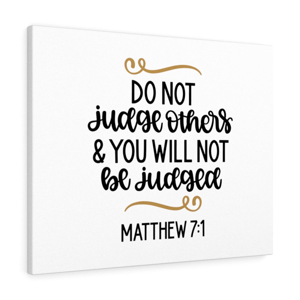 Scripture Walls Do Not Judge Others Matthew 7:1 Bible Verse Canvas Christian Wall Art Ready to Hang Unframed-Express Your Love Gifts