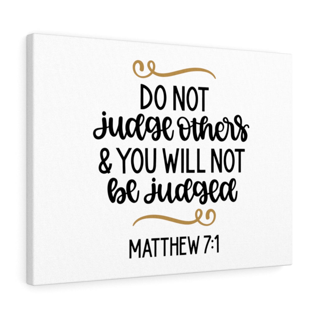 Scripture Walls Do Not Judge Others Matthew 7:1 Bible Verse Canvas Christian Wall Art Ready to Hang Unframed-Express Your Love Gifts