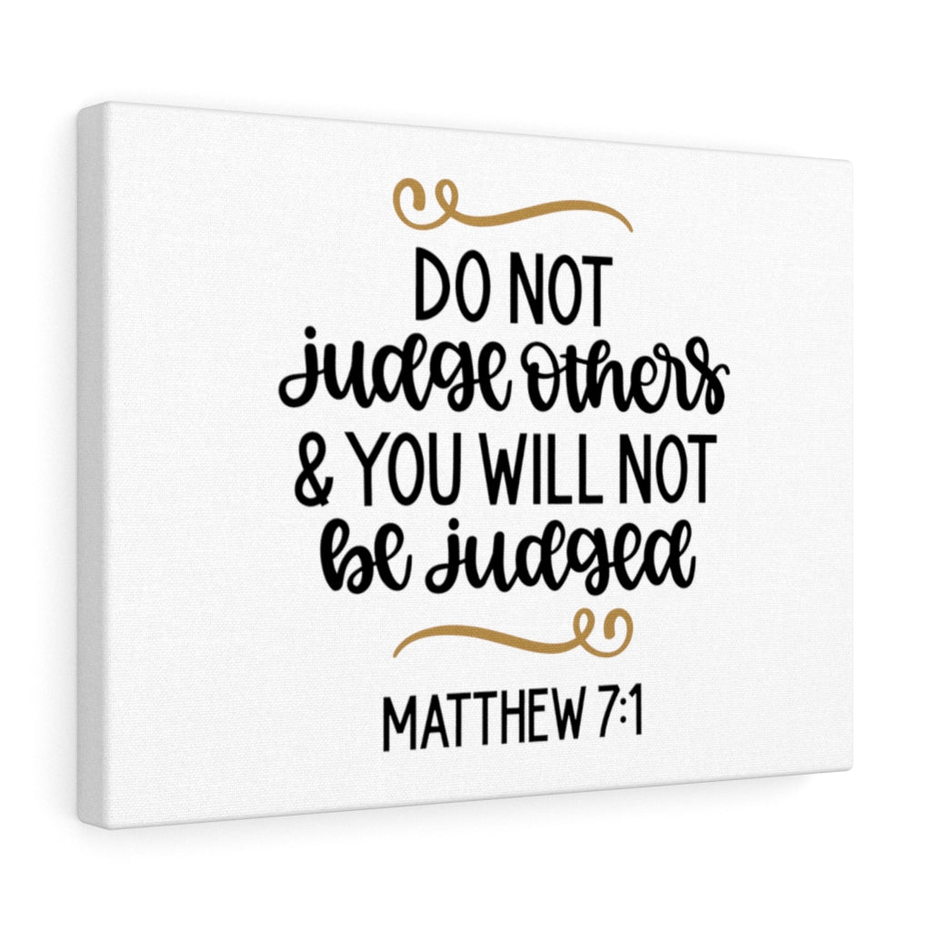 Scripture Walls Do Not Judge Others Matthew 7:1 Bible Verse Canvas Christian Wall Art Ready to Hang Unframed-Express Your Love Gifts