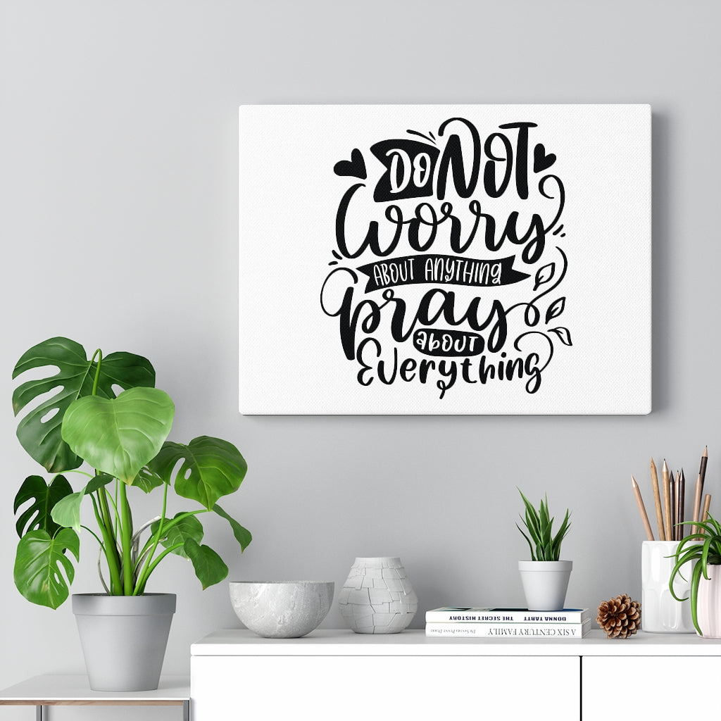 Scripture Walls Do Not Worry About Anything Bible Verse Canvas Christian Wall Art Ready to Hang Unframed-Express Your Love Gifts