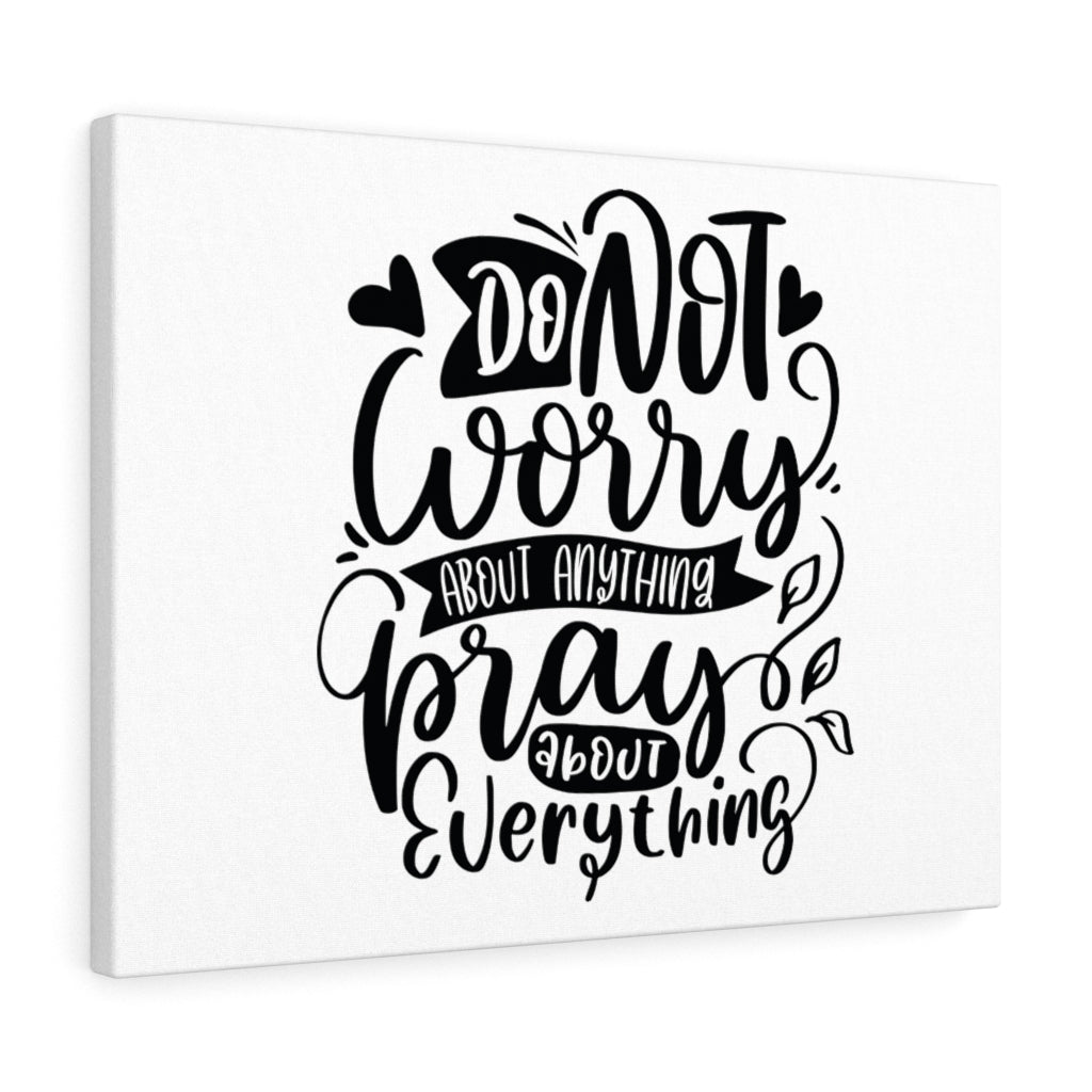 Scripture Walls Do Not Worry About Anything Bible Verse Canvas Christian Wall Art Ready to Hang Unframed-Express Your Love Gifts