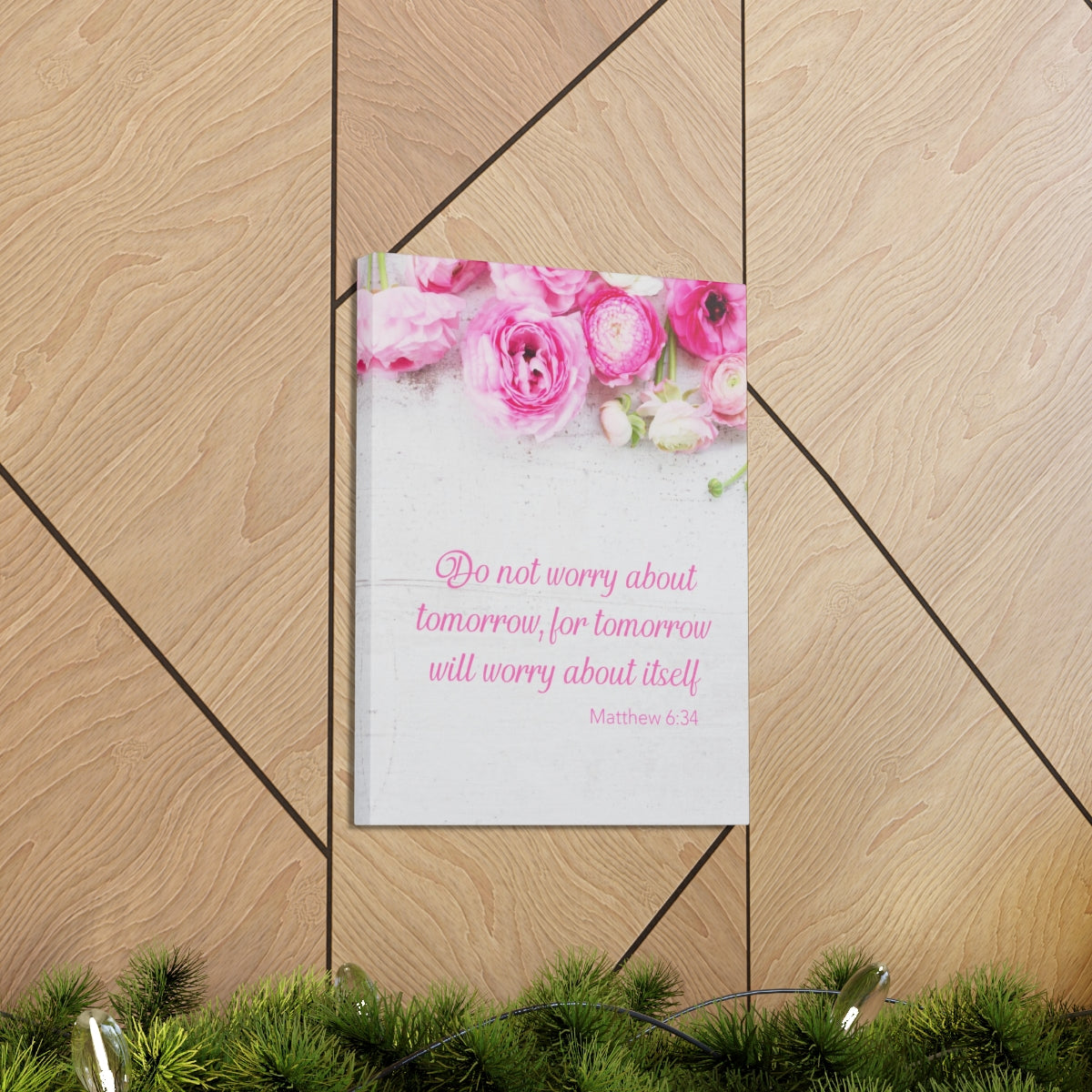 Scripture Walls Do Not Worry About Tomorrow Matthew 6:34 Christian Wall Art Bible Verse Print Ready to Hang Unframed-Express Your Love Gifts