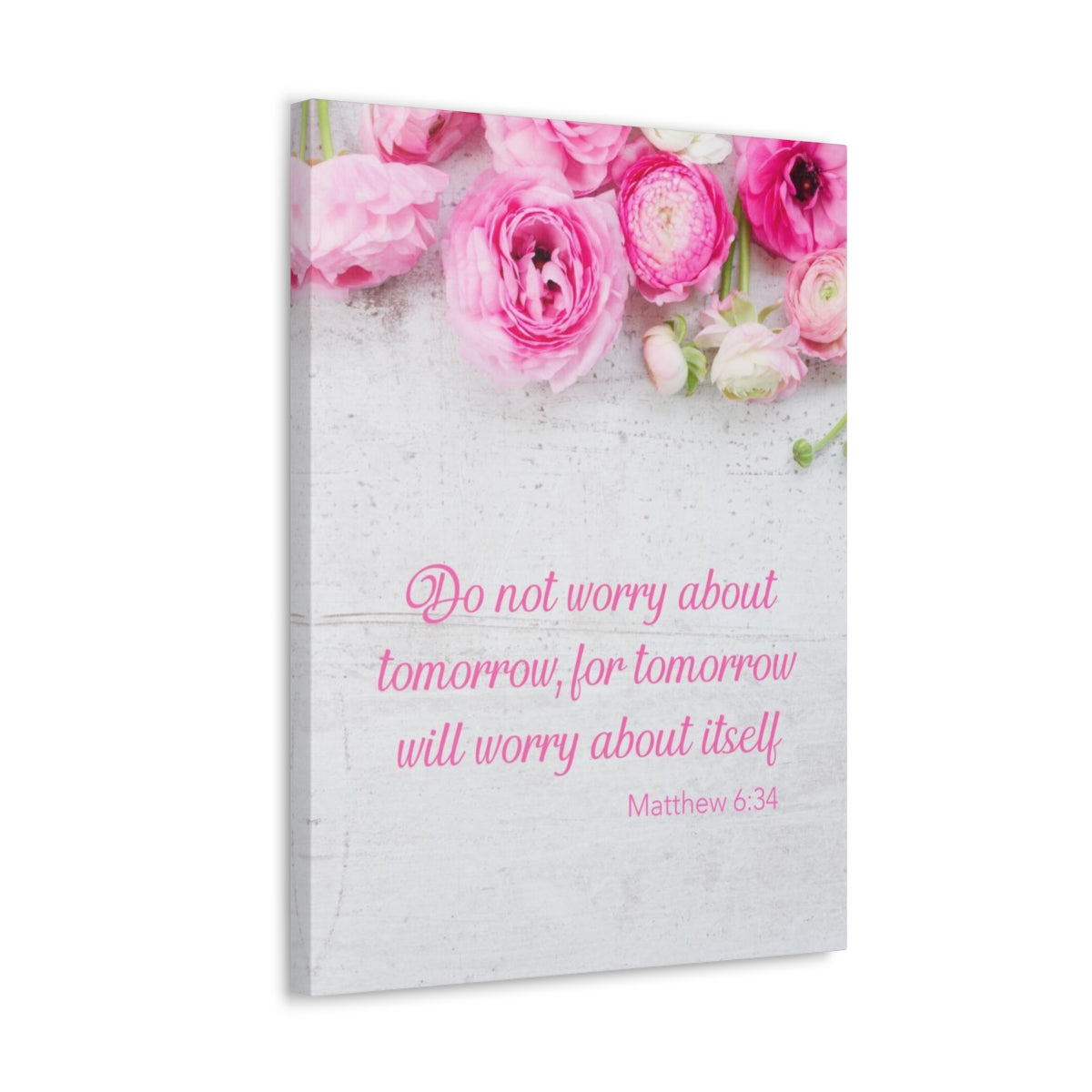 Scripture Walls Do Not Worry About Tomorrow Matthew 6:34 Christian Wall Art Bible Verse Print Ready to Hang Unframed-Express Your Love Gifts