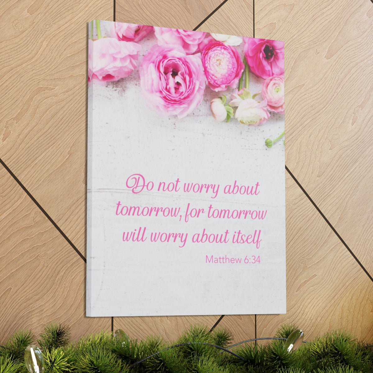 Scripture Walls Do Not Worry About Tomorrow Matthew 6:34 Christian Wall Art Bible Verse Print Ready to Hang Unframed-Express Your Love Gifts