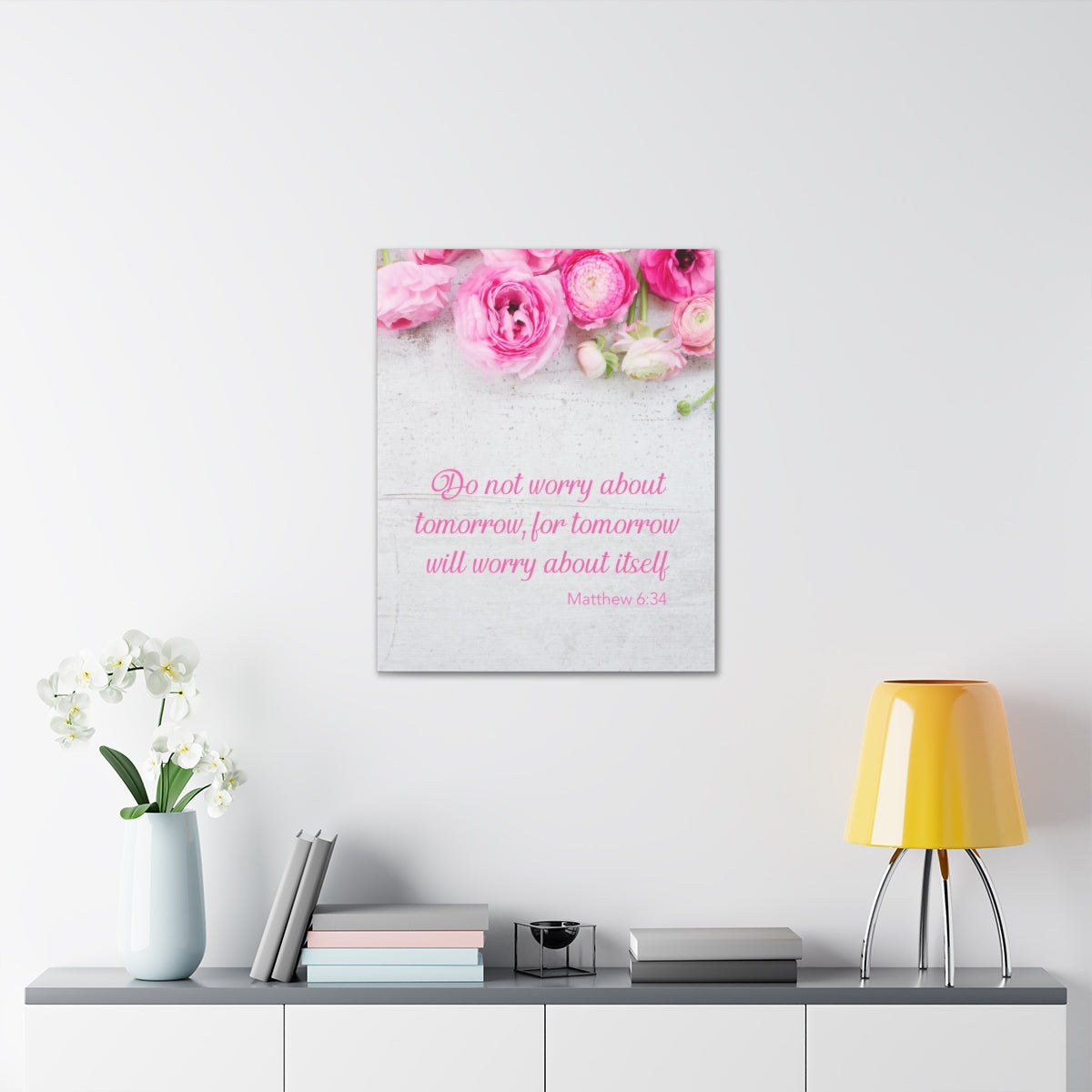 Scripture Walls Do Not Worry About Tomorrow Matthew 6:34 Christian Wall Art Bible Verse Print Ready to Hang Unframed-Express Your Love Gifts