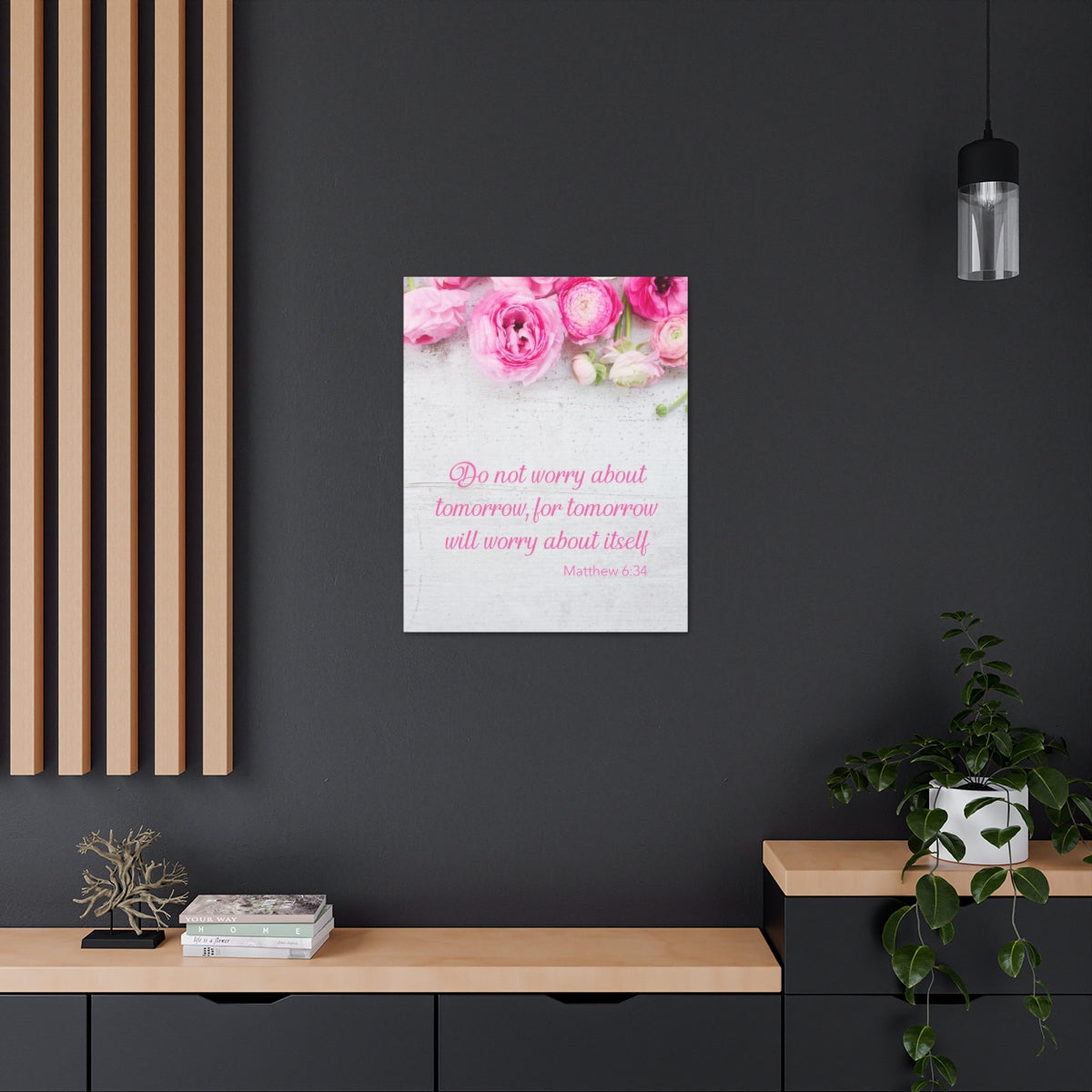 Scripture Walls Do Not Worry About Tomorrow Matthew 6:34 Christian Wall Art Bible Verse Print Ready to Hang Unframed-Express Your Love Gifts