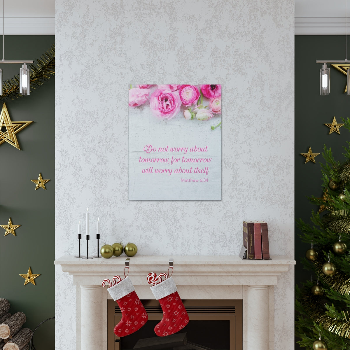 Scripture Walls Do Not Worry About Tomorrow Matthew 6:34 Christian Wall Art Bible Verse Print Ready to Hang Unframed-Express Your Love Gifts
