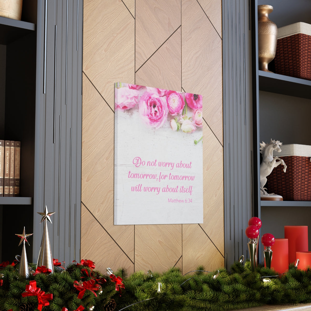 Scripture Walls Do Not Worry About Tomorrow Matthew 6:34 Christian Wall Art Bible Verse Print Ready to Hang Unframed-Express Your Love Gifts