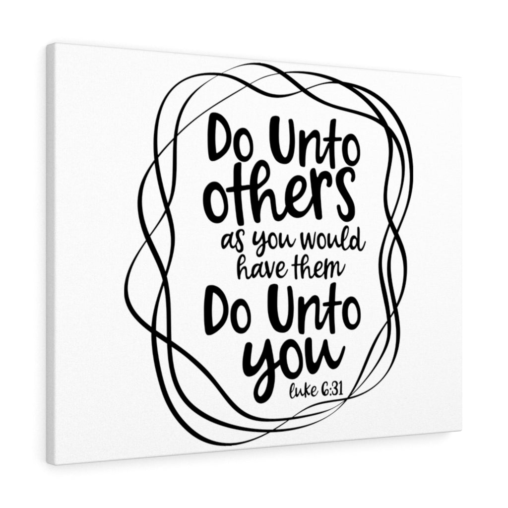 Scripture Walls Do Unto Others Luke 6:31 Bible Verse Canvas Christian Wall Art Ready to Hang Unframed-Express Your Love Gifts