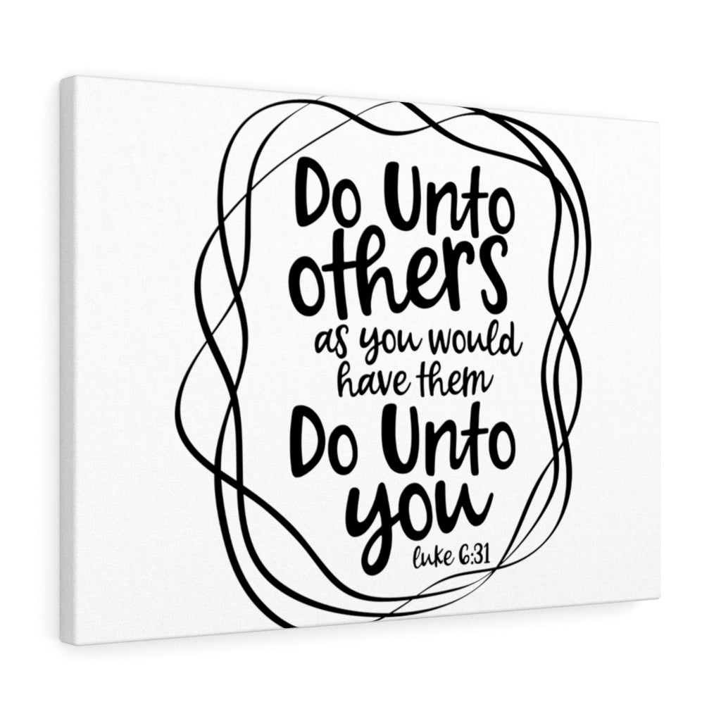 Scripture Walls Do Unto Others Luke 6:31 Bible Verse Canvas Christian Wall Art Ready to Hang Unframed-Express Your Love Gifts