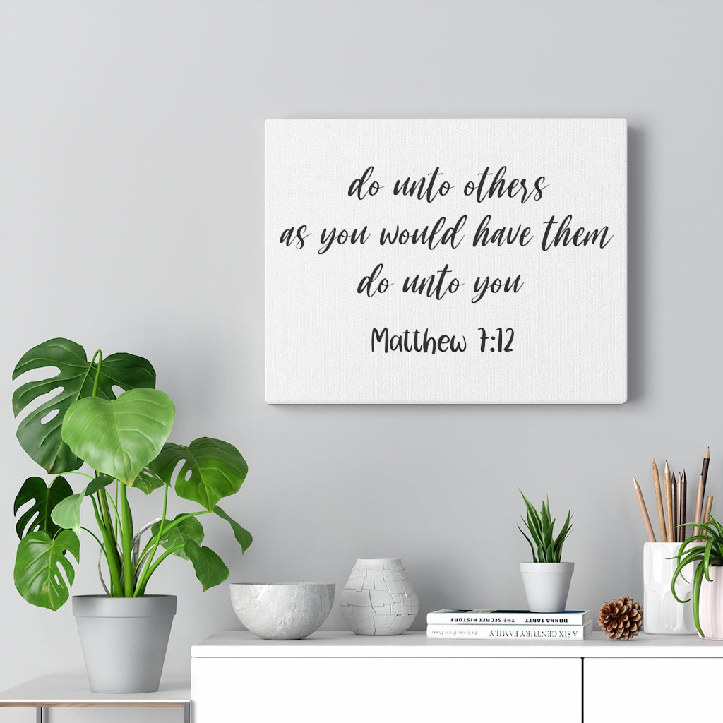 Scripture Walls Do Unto Others Matthew 7:12 Bible Verse Canvas Christian Wall Art Ready to Hang Unframed-Express Your Love Gifts