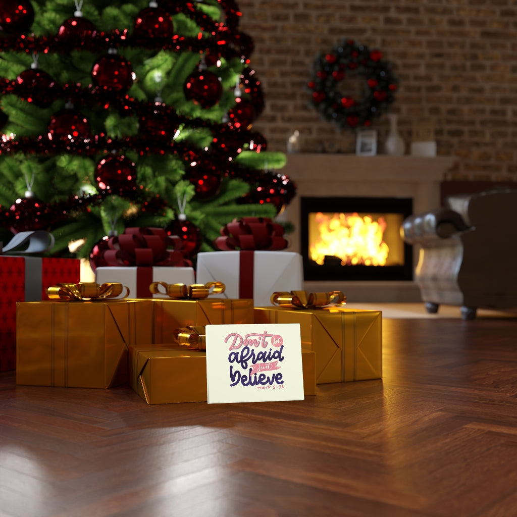 Scripture Walls Don't Be Afraid Just Believe Mark 5:36 Bible Verse Canvas Christian Wall Art Ready to Hang Unframed-Express Your Love Gifts