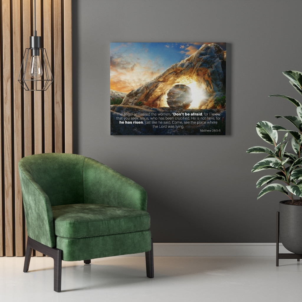 Scripture Walls Don't Be Afraid Matthew 28:5-6 Wall Art Christian Home Decor Unframed-Express Your Love Gifts