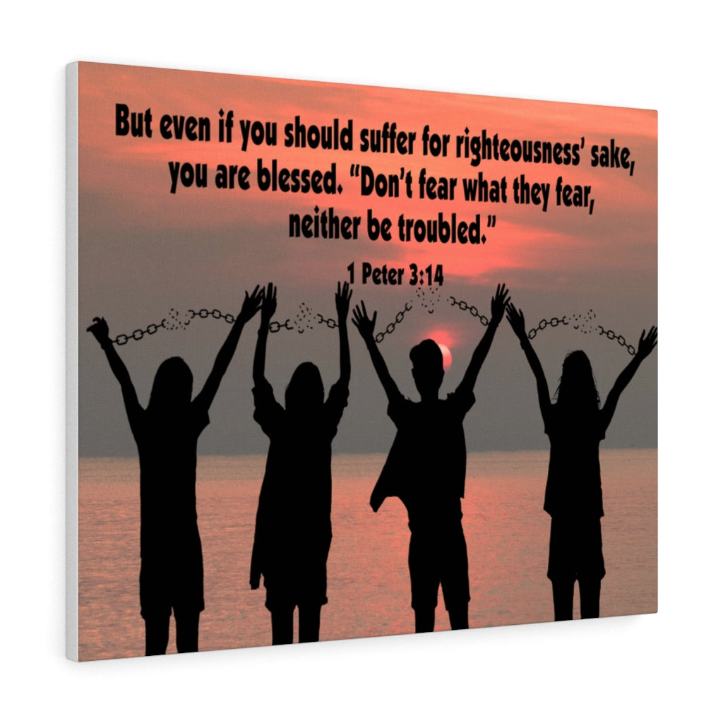 Scripture Walls Don't Fear What They Fear 1 Peter 3:14 Bible Verse Canvas Christian Wall Art Ready to Hang Unframed-Express Your Love Gifts